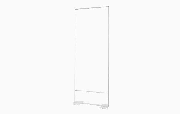 Easymag Farbe Hardware 85X200 Wing in Weiß, freistehender Rahmen ohne Beschriftung.