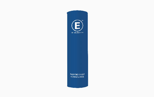 Produkt 'Easy 360 Form Saäle Rund' von ENTDECKER, zylindrische Form in Blau, für Veranstaltungen.