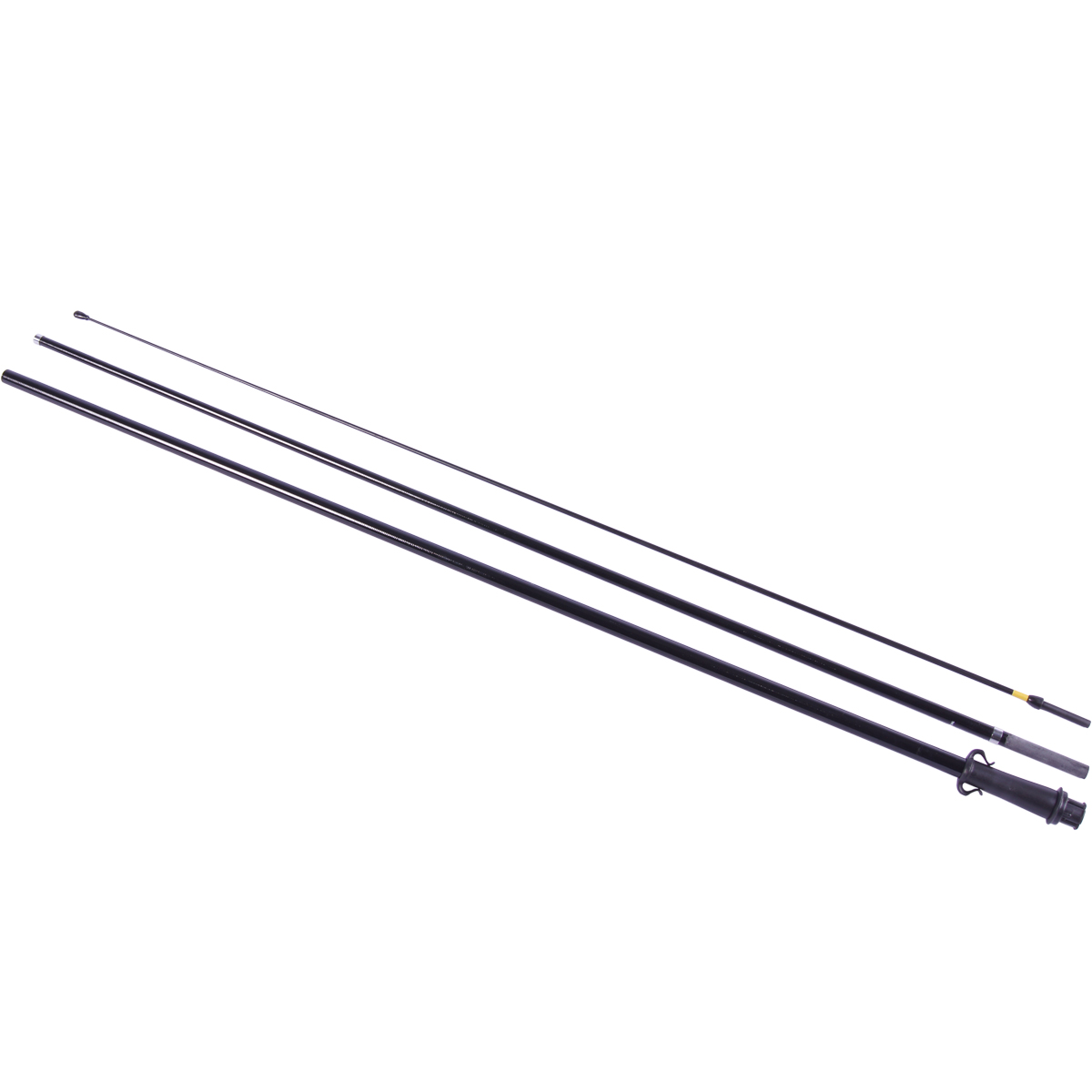 Mastset 'Easyflag' Drop Straight Medium, bestehend aus drei schwarzen Stangen.