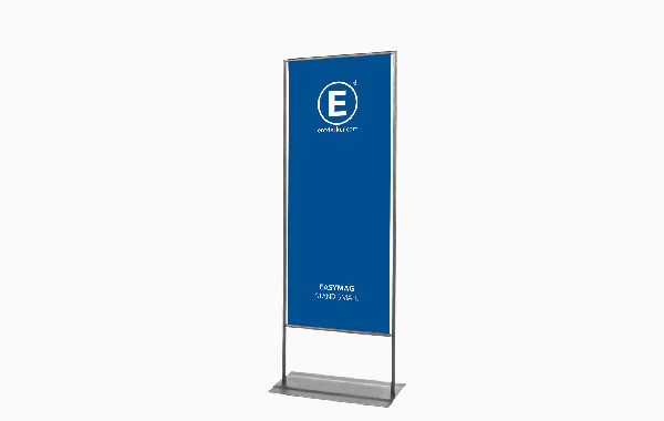Easymag Größe Set 60X160 Classic in Silber mit blauer Grafik und dem Logo von ENTDECKER.