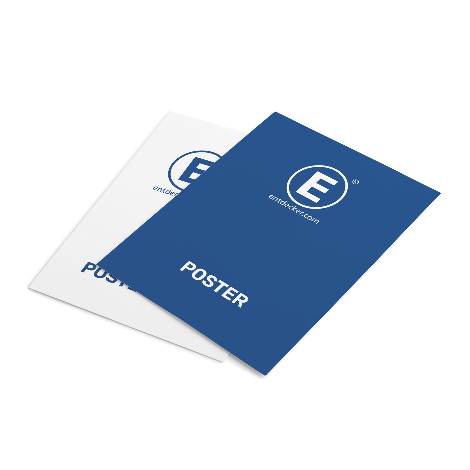 Blueback-Poster auf einer Litfaßsäule, bedruckt mit verschiedenen Werbeanzeigen und Informationen.