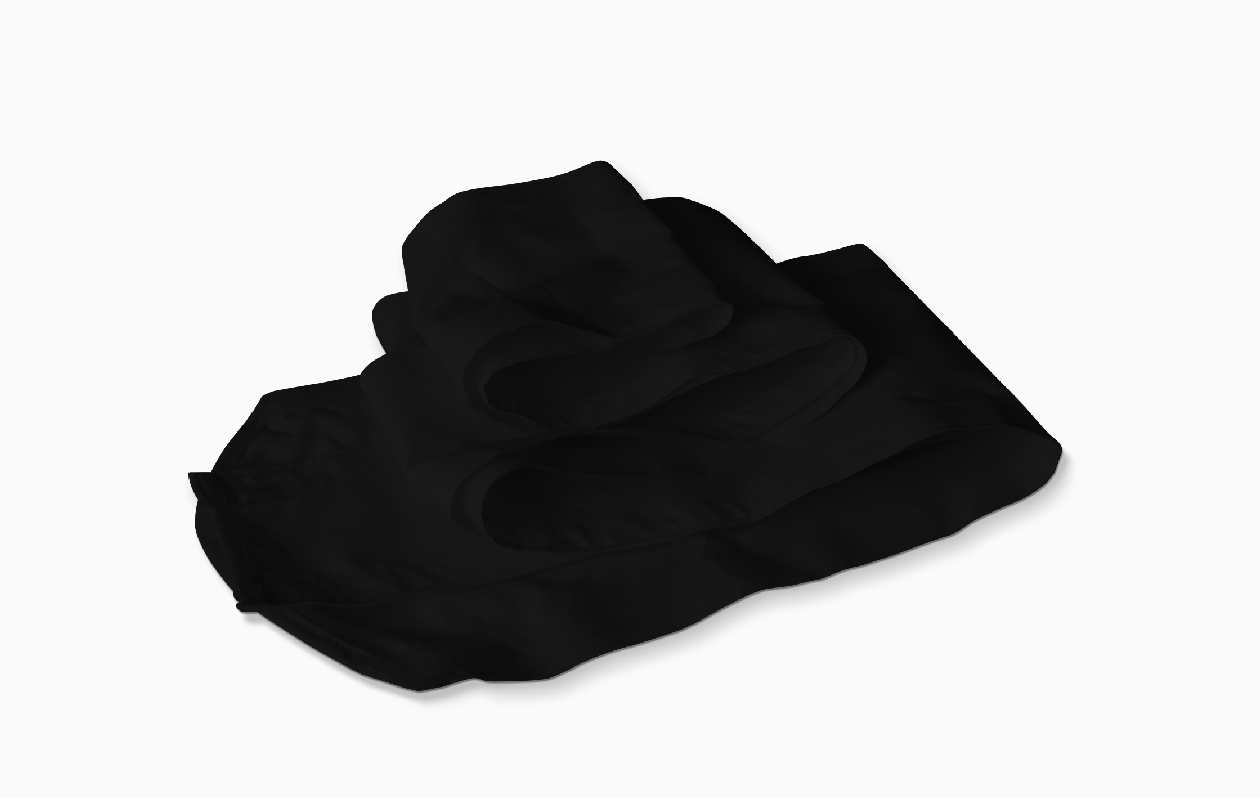 Schwarze Regenrinne für Faltzelt Zubehör, faltbar und aus flexiblem Material.