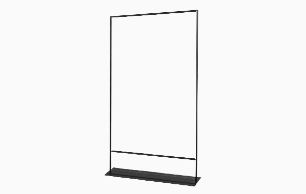 Easymag Farbe Hardware 100X200 Classic in Schwarz, freistehender Rahmen ohne Beschriftung.