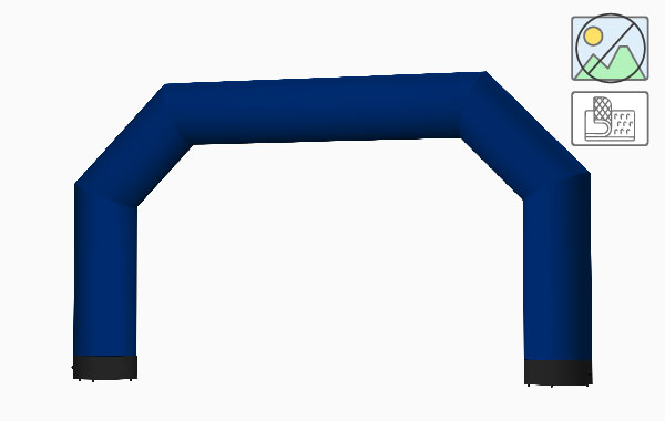 Vento Torbogen in der Farbe Large Blau, unbedruckt, mit Klettverschluss.