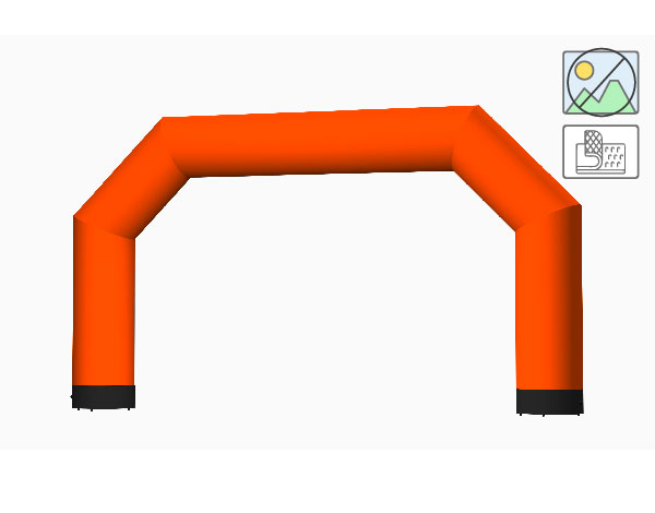 Vento Torbogen in großer Größe, orange, unbedruckt, mit Klettverschluss.