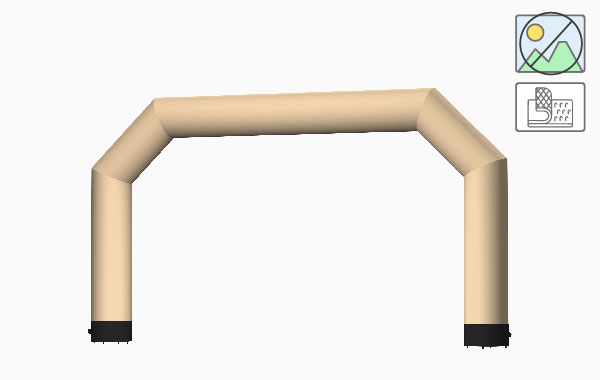 Vento Torbogen in der Farbe Medium Sand, unbedruckt, mit Klettverschluss.