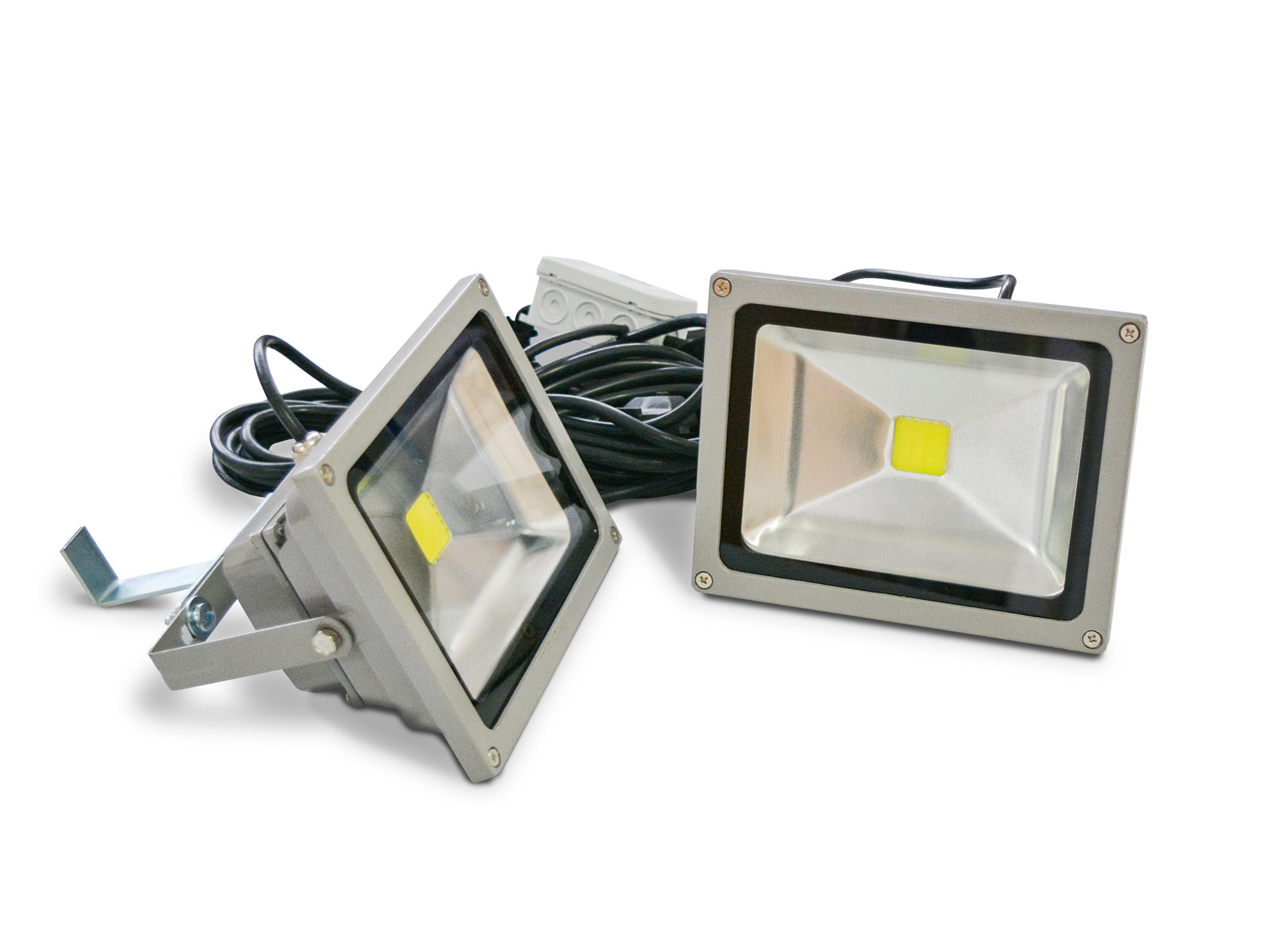LED Strahler montiert an einem Faltzelt, Teil des Zubehörs für das Produkt Faltzelt LED Strahler Easy Hold.