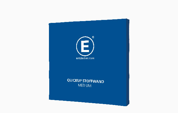 Quickup Stoffwand in der Größe Medium, blau mit dem Logo von ENTDECKER.