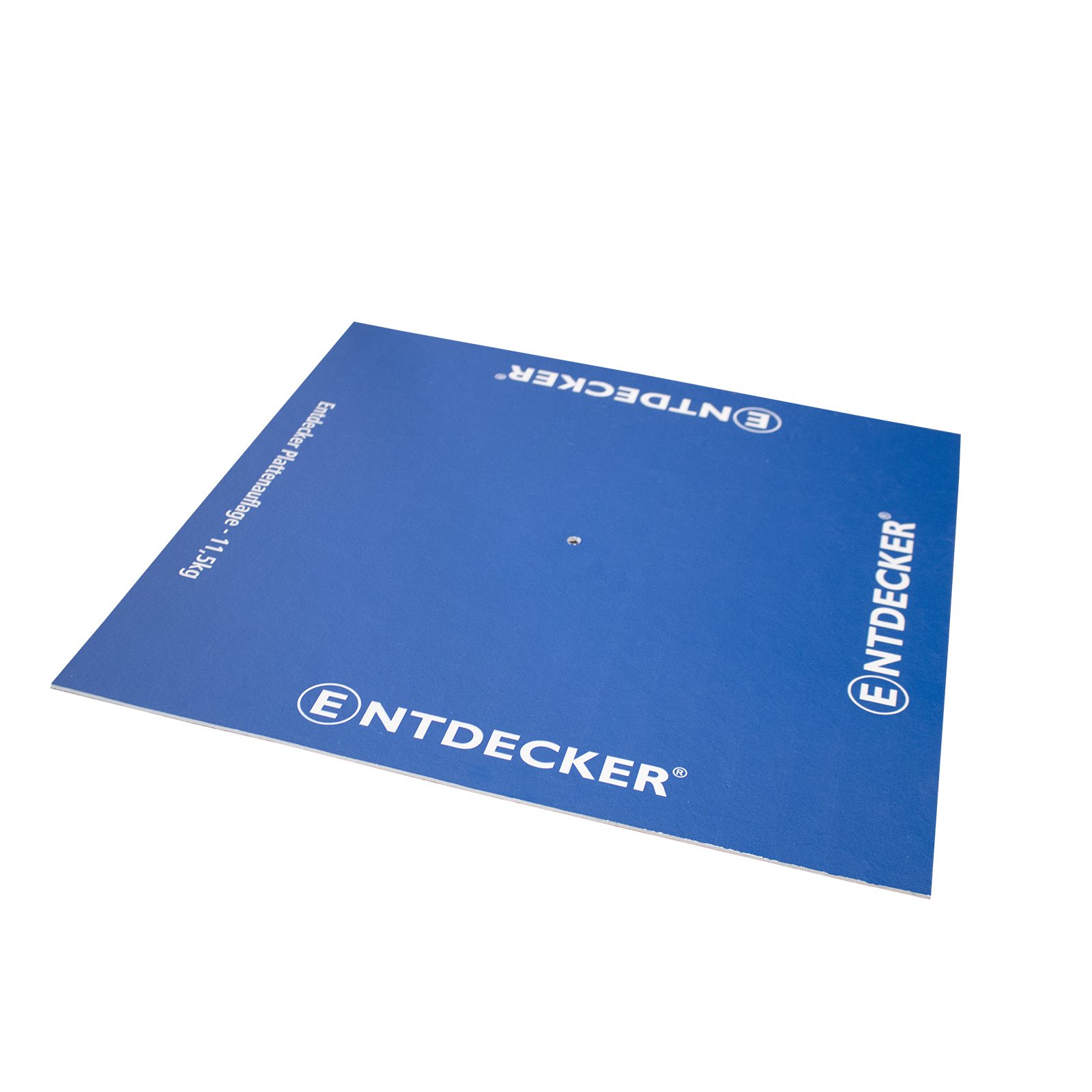 Bodenplatte für Beachflag, 1,5 kg, blau mit dem Logo von ENTDECKER.