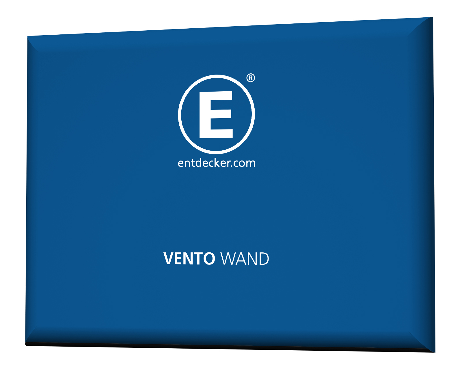 Vento Wand Set von ENTDECKER, blaue Wandtafel mit Logo und Produktname.