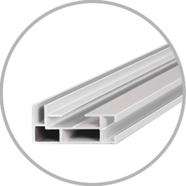 Rahmen 27Mm von ENTDECKER, weißer Aluminiumprofil mit rechteckigem Querschnitt.