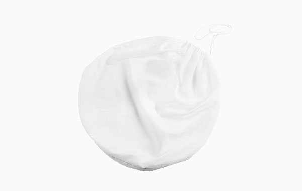 Easydisc Tasche Kordelzug 100 mit Kordelzugverschluss in weiß.
